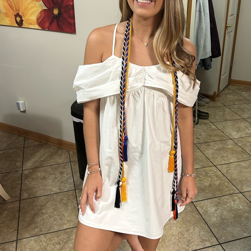 Elegant Off-Shoulder White Dress